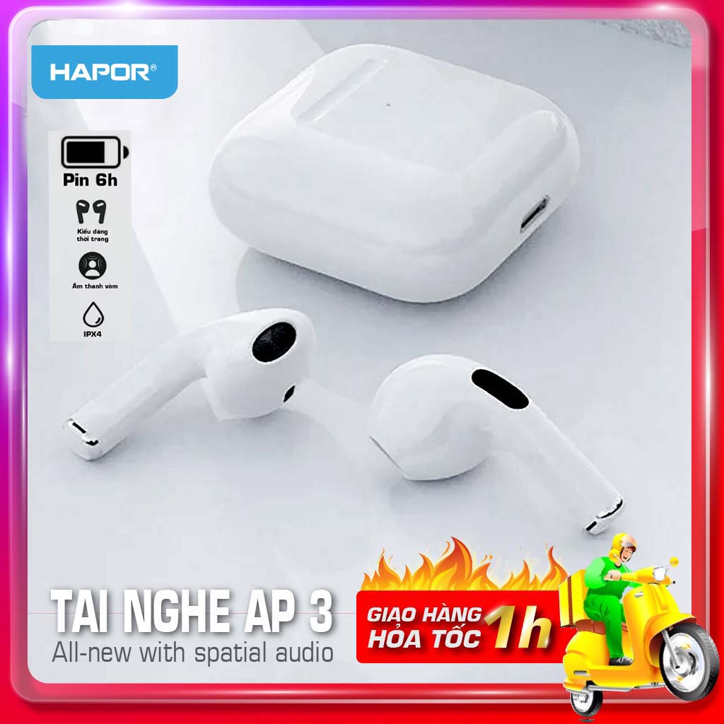 Tai nghe Bluetooth không dây thế hệ thứ 3 Nguyên Seal Full chức năng Định vị, chống ồn, xuyên âm- Âm thanh đỉnh bass sâu