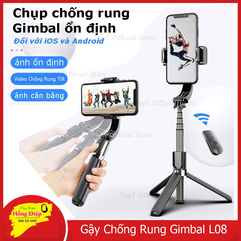 Gậy Chống Rung Gimbal L08 Có Remote Bluetooth