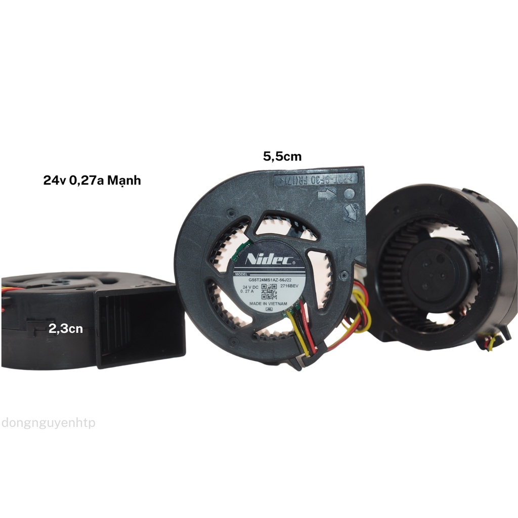 Quạt Sò Tản Nhiệt 24v 0,27a 5,5x,2,3 New