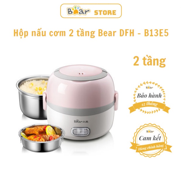 Hộp Cơm Cắm Nóng Hàng Chính Hãng Bear DFH- B13E5 Dung Tích 1.3L