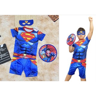 Bộ Đồ Super-man Siêu Nhân  Chất Thun Lạnh In 3D Sắc Nét