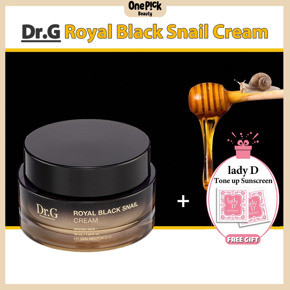 OnePick) Kem ốc sên đen hoàng gia Dr. G Royal Black Snail Cream dưỡng ẩm đàn hồi da [DR.G Royal Black Snail Cream 50ml]