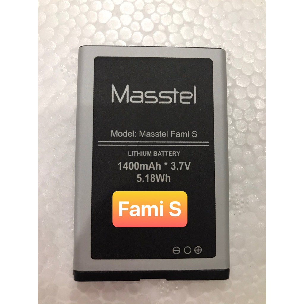 pin masstel Fami S - pin zin mới 1400mAh (pin mới)