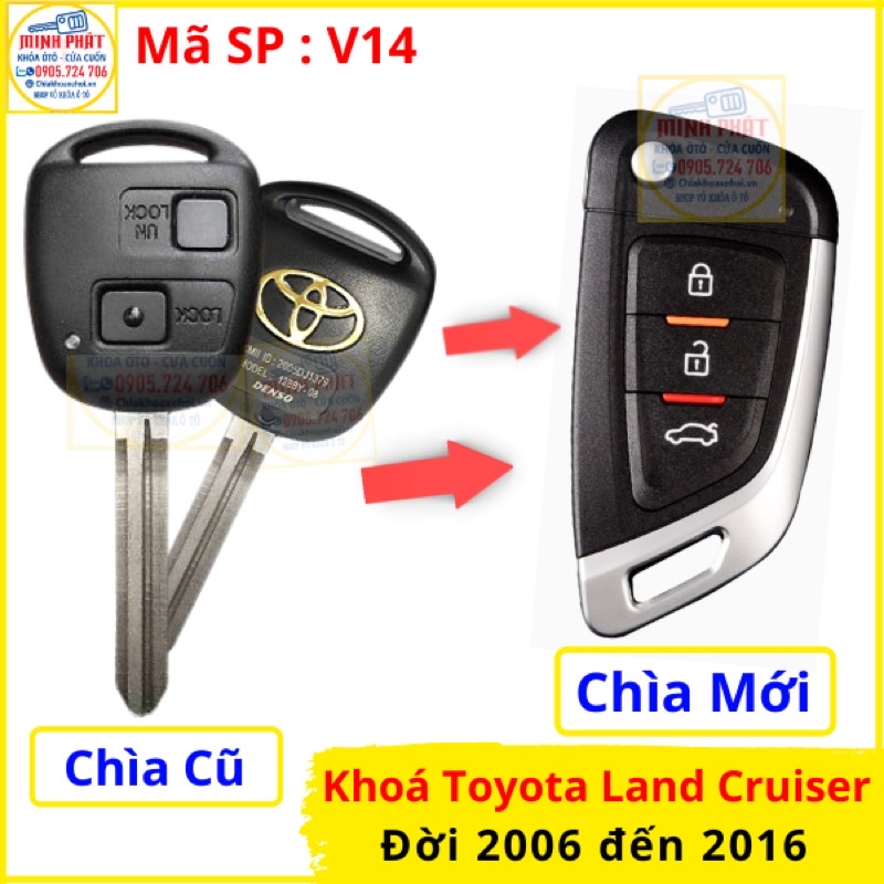 Chìa khoá xe Toyota Land Cruiser Độ gập