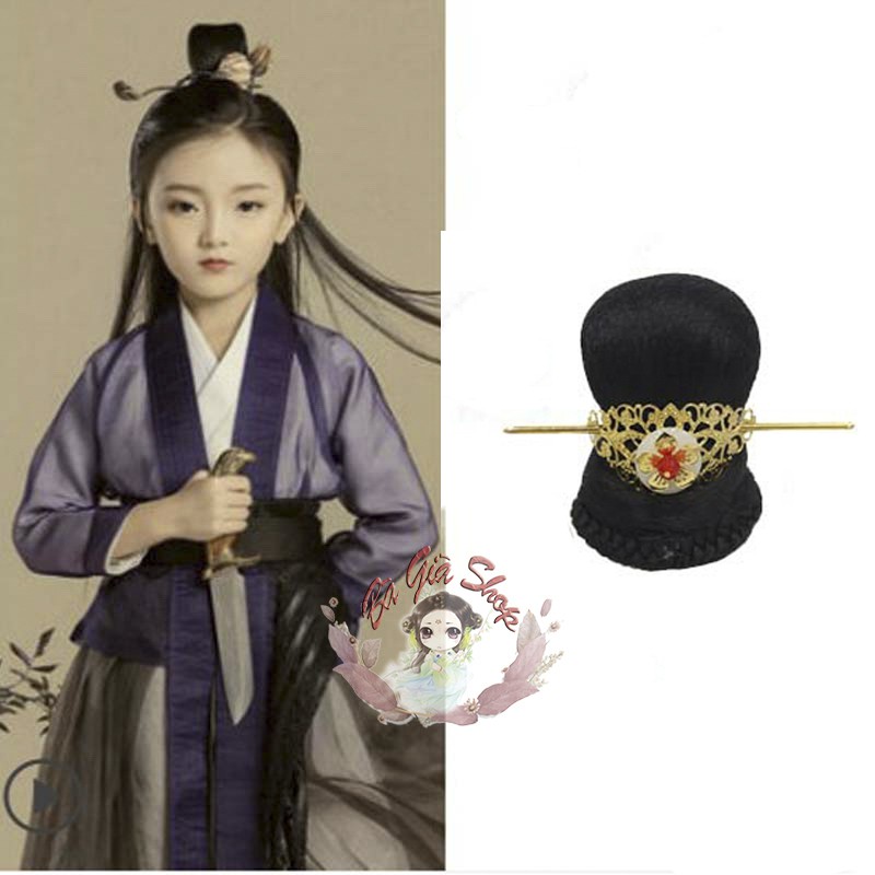 Set búi tóc giả cổ trang trẻ em