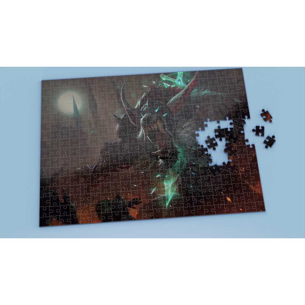 Tranh ghép hình A4, A5 League of Legends, xếp hình WARWICK - Mẫu 2