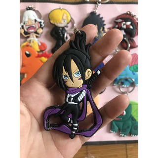 Móc chìa khóa cao su anime 2 mặt