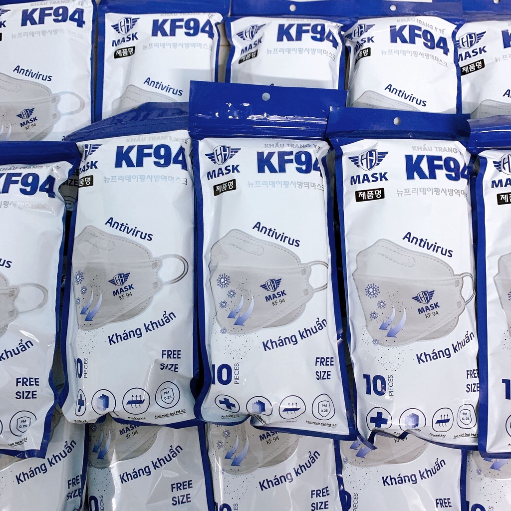 THÙNG 300 CHIẾC KHẨU TRANG 4D KF94 KHÁNG KHUẨN ÔM SÁT MẶT