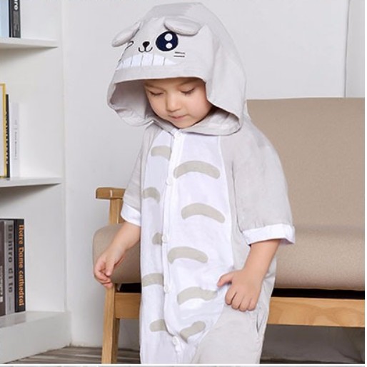 Áo liền quần thiết kế hóa trang động vật làm đồ ngủ mùa hè cho bé