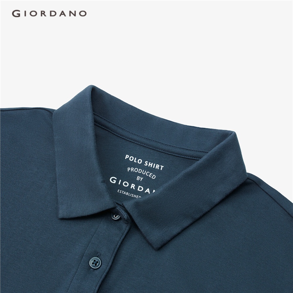 Áo thun GIORDANO 05311790 cổ polo tay dài dáng ôm thời trang dành cho nữ | BigBuy360 - bigbuy360.vn