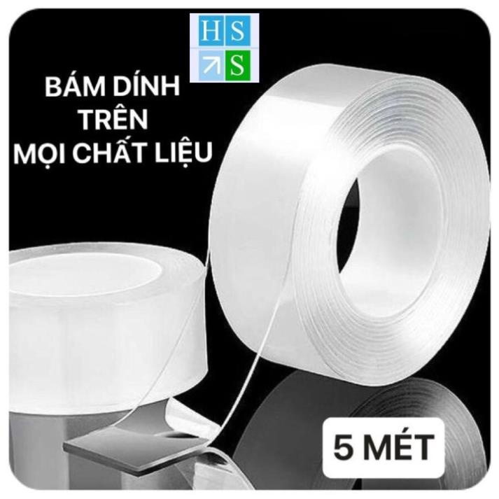 Băng keo siêu dính 2 mặt (Dài 5m, rộng 3cm) - Cuộn keo dính cường lực dùng đa năng trên mọi bề mặt - HS Shop Thủ Đức