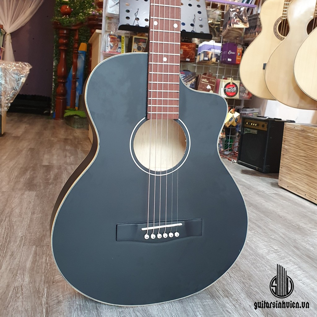 Đàn guitar mini Size 3/4 SV-A1MIN acoustic dây sắt có ty chỉnh - Đàn thiết kế nhỏ gọn dễ cầm tập