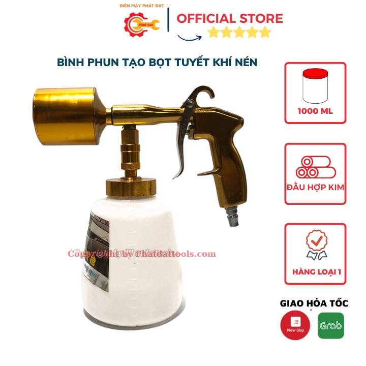 Bình Xịt Bọt Tuyết Rửa Xe Dùng Khí Nén Binh Tạo Bot Tuyet Khi Nen-Hàng Cao Cấp Bền Đẹp