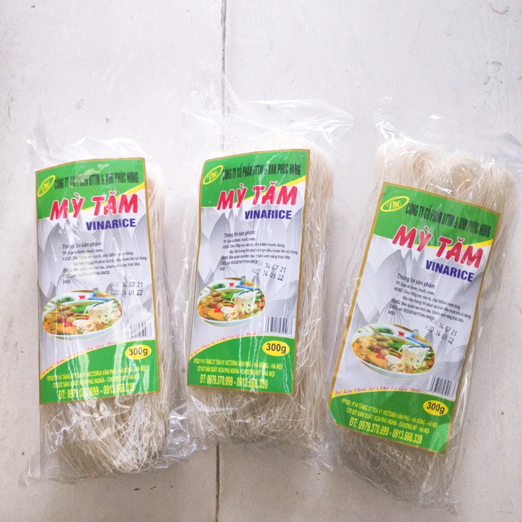 Bún Khô - Mì Tăm Vinarice Sạch Hà Nội 300G (Siêu Ngon)