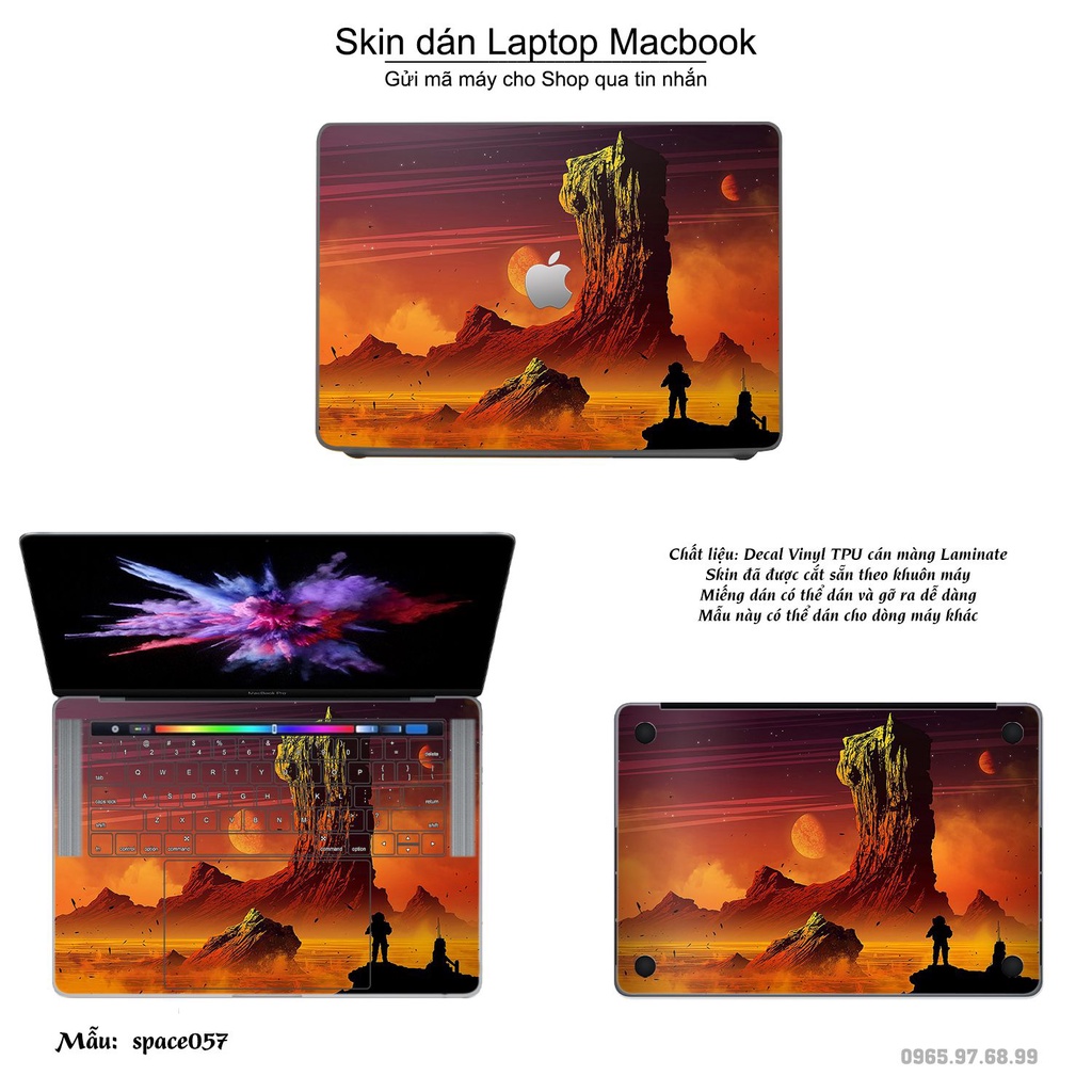 Skin dán Macbook mẫu không gian (đã cắt sẵn, inbox mã máy cho shop)