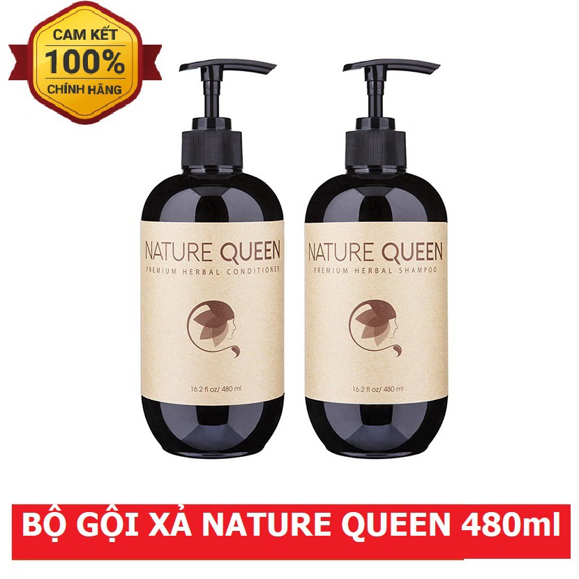  Bộ gội xả thảo dược Nature Queen 480ml - Sao Thái Dương [Cam kết chính hãng]