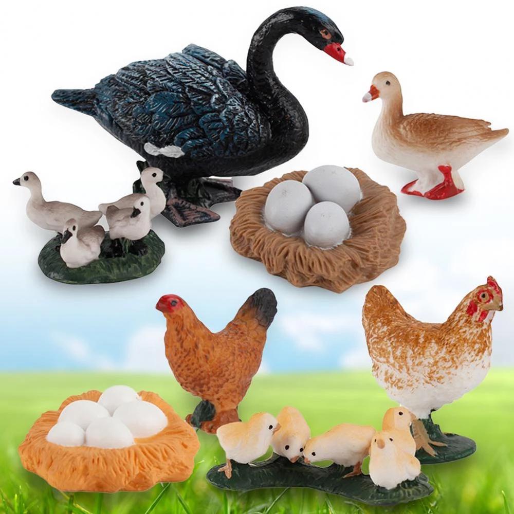 Set 4 Mô Hình Đồ Chơi Hình Thiên Nga Cho Bé