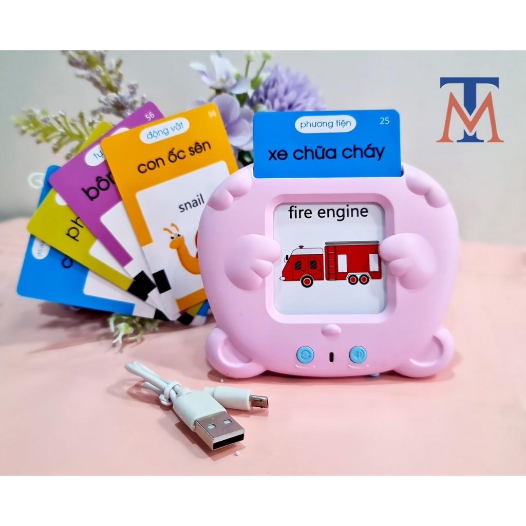 Máy đọc thẻ song ngữ Anh Việt cho bé, máy đọc từ vựng thẻ flashcard tiếng anh giáo dục sớm cho bé loại 1, 224 từ vựng