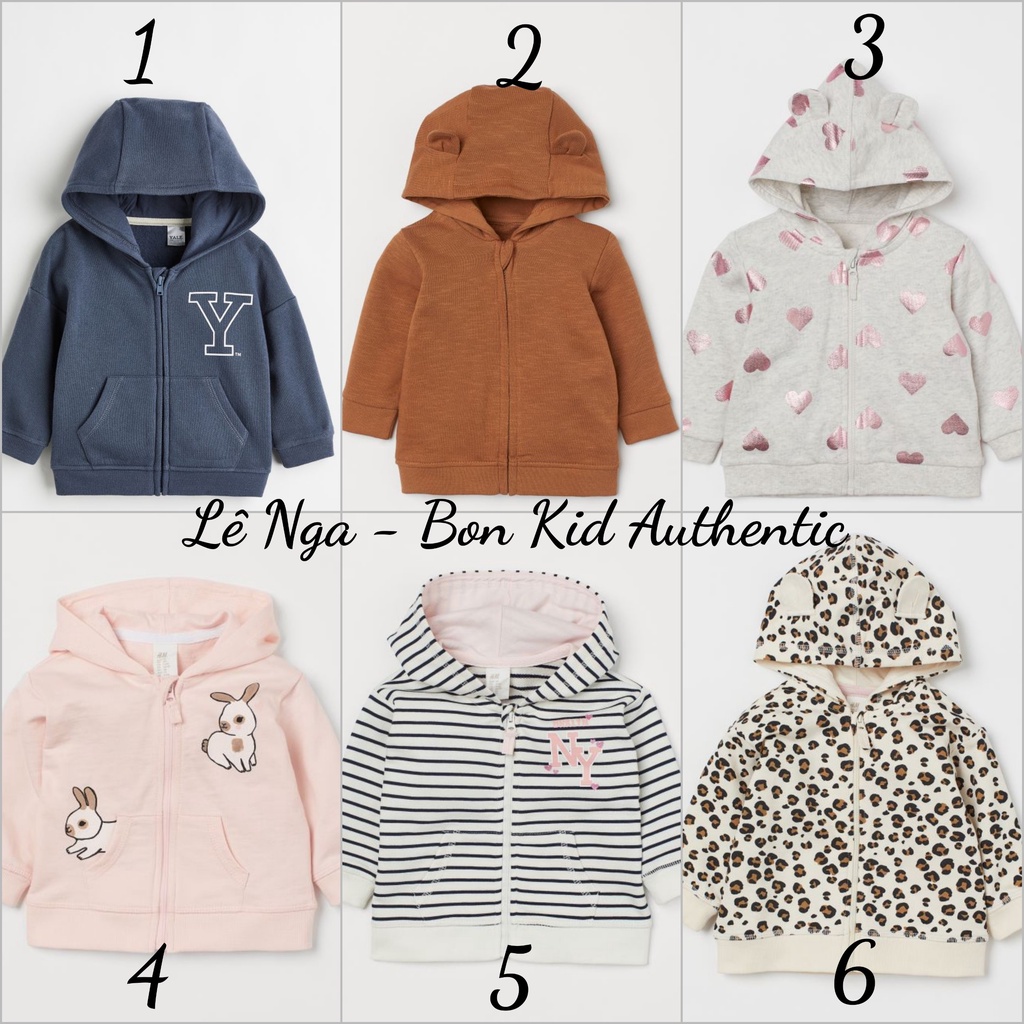 Áo khoác mỏng HM JP/US/CN chính hãng sz từ 4-6m đến 3-4y (ĐỌC KỸ LƯU Ý)