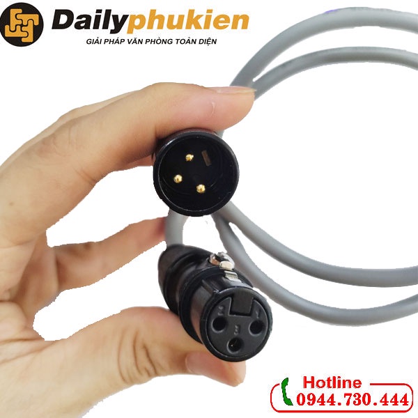 Dây nối dài MIC XLR Canon dài 1.5m, cáp nối dài canon 1.5m giá rẻ