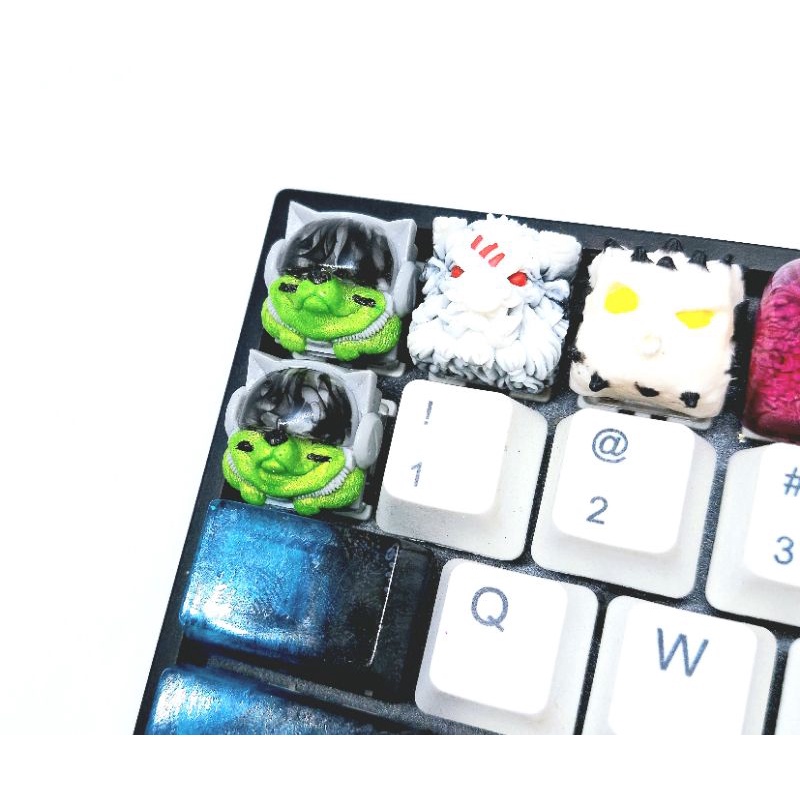 Keycap resin Sirius clone tone lá xám trang trí bàn phím cơ gaming