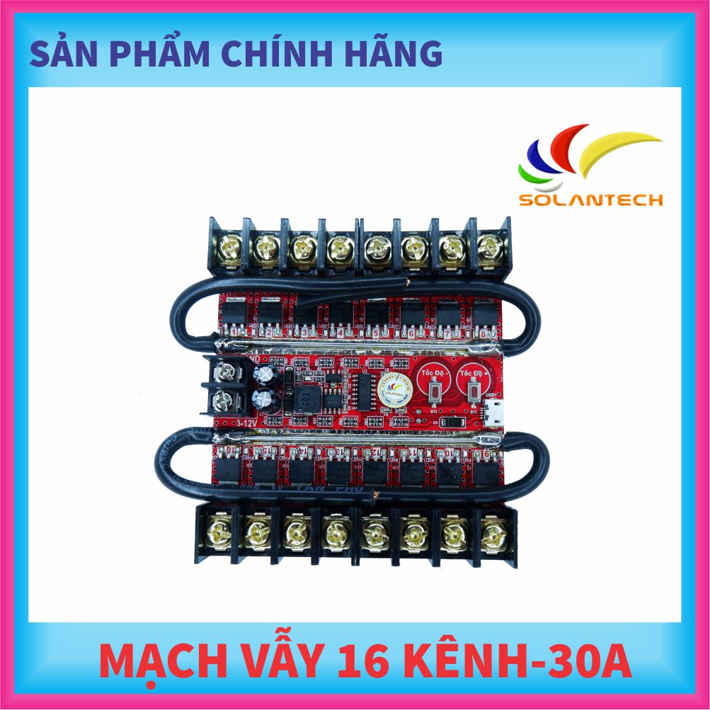 Mạch vẫy 16 kênh công suất (30A/kênh) - TẶNG DÂY CÁP MICRO USB