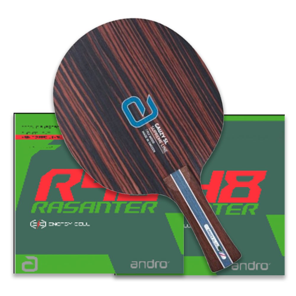 Combo Cốt Vợt Andro Gauzy SL và 2 Mặt Rasanter R48