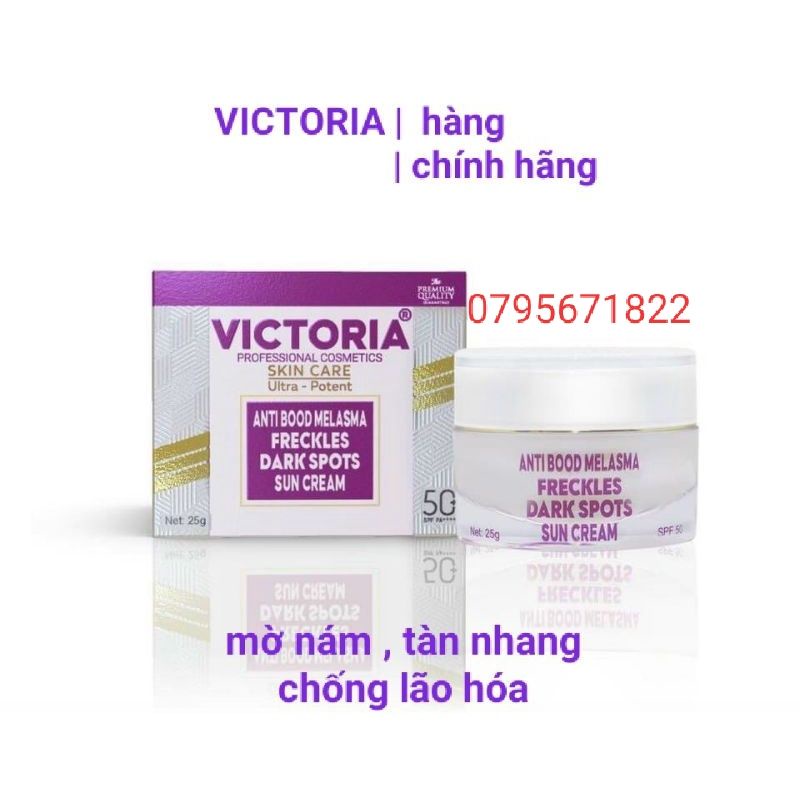Kem VICTORIA khử nám, tàn nhang, chống lão hóa 25g