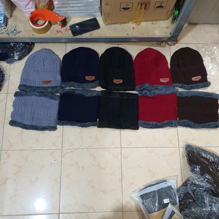 Set mũ len kèm khăn nam, nữ