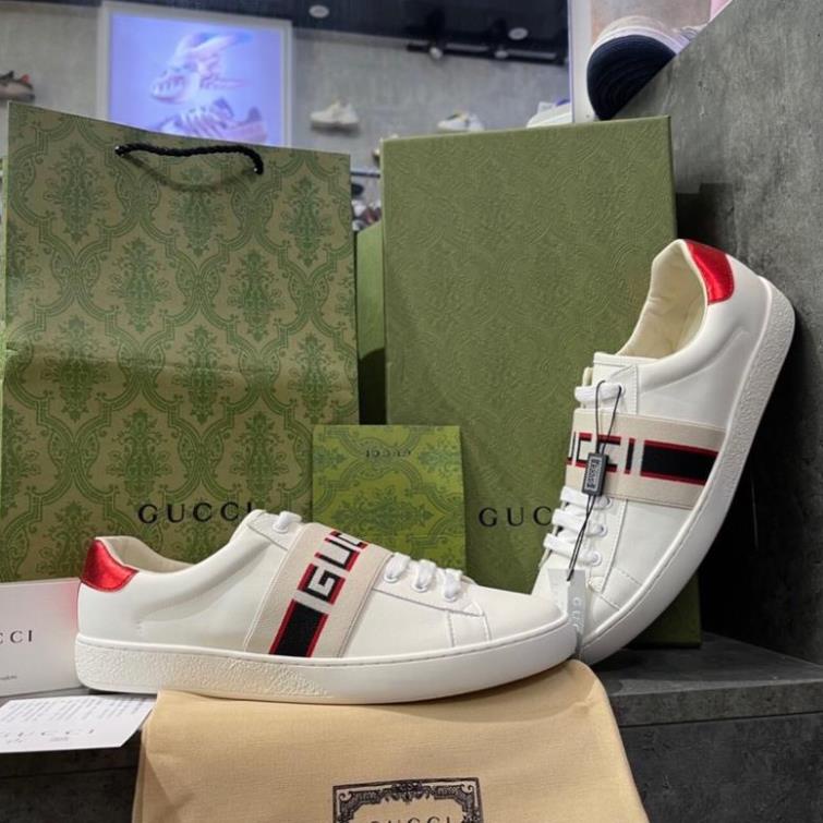 🔥FREESHIP - Ảnh thật🔥GIÀY GUCCI Ngang Đai Chun Full box Phụ Kiện Sz 36-43