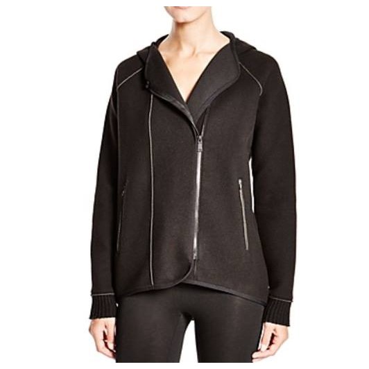 Áo Khoác Nỉ Dây Kéo Túi Nón ELIE TAHARI SPORT Màu Xanh Đen lỗi khóa kéo dính keo - Size L - 0344