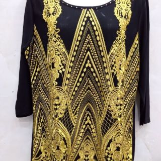 Áo thêu hoa gắn đá, tay dài, phom suông, dài qua mông, chất liệu thun ren, có nhiều màu, đủ sizes, smlxlxxlxxxl.........