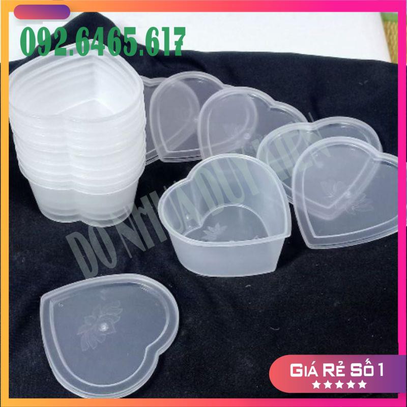 [FREESHIP] Sỉ 50 Cốc Nhựa Làm Caramen, Cữa Chua Có Nắp Hình Trái Tim  - NHẬT ANH | BigBuy360 - bigbuy360.vn