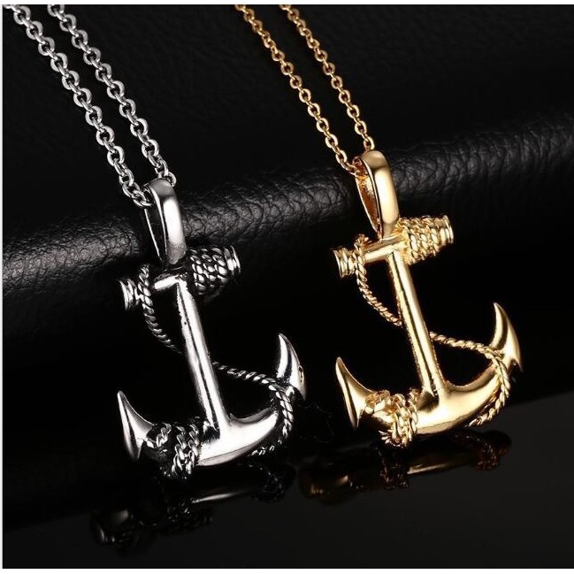 Vòng cổ, Vòng đeo cổ hình mỏ neo - dây chuyền hợp kim - unisex nam nữ - PK016