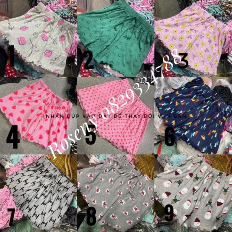 Quần đùi thái nữ cotton hoạ tiết, chân bèo