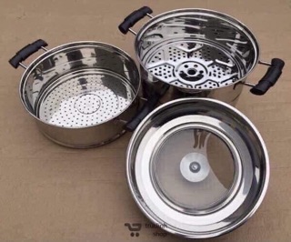 Nồi hấp inox 3 tầng sz 28cm