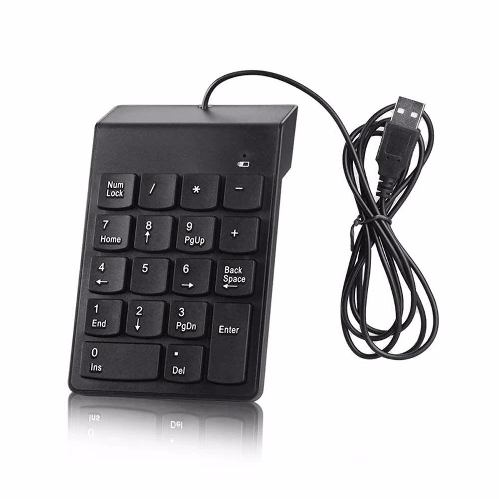 Bàn phím số MMULCK 18 phím có dây đầu USB màu đen