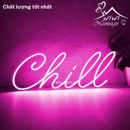 Đèn led neon chữ chill trang trí decor phòng ngủ góc làm việc.quà tặng cực chất