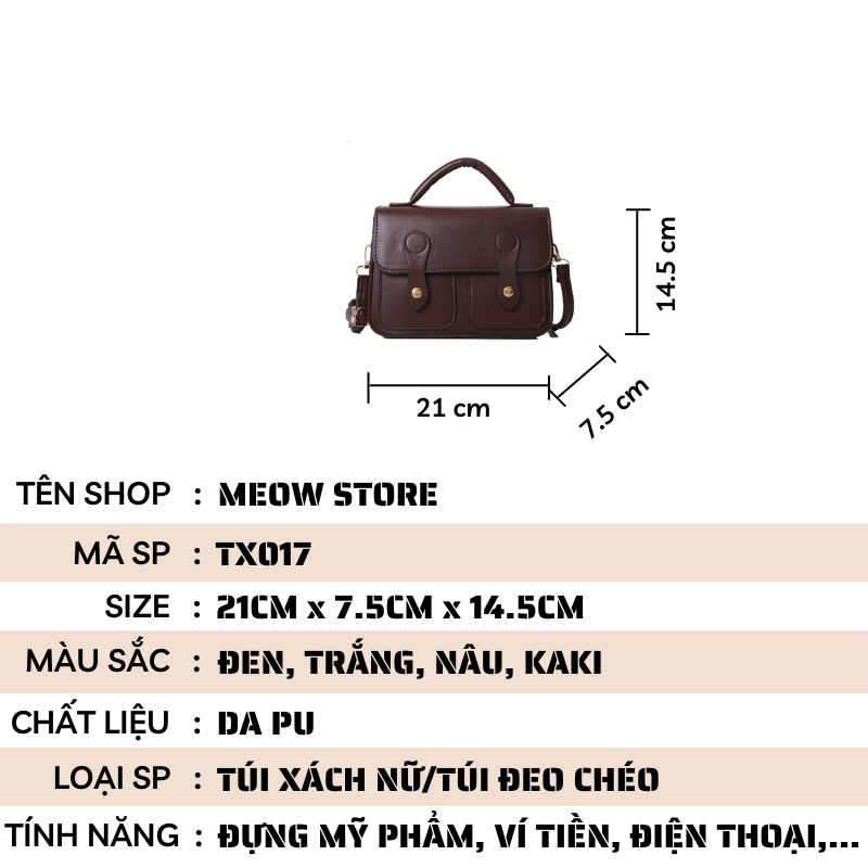 Túi xách nữ thời trang công sở đeo chéo cao cấp đẹp giá rẻ MEOW STORE TX017