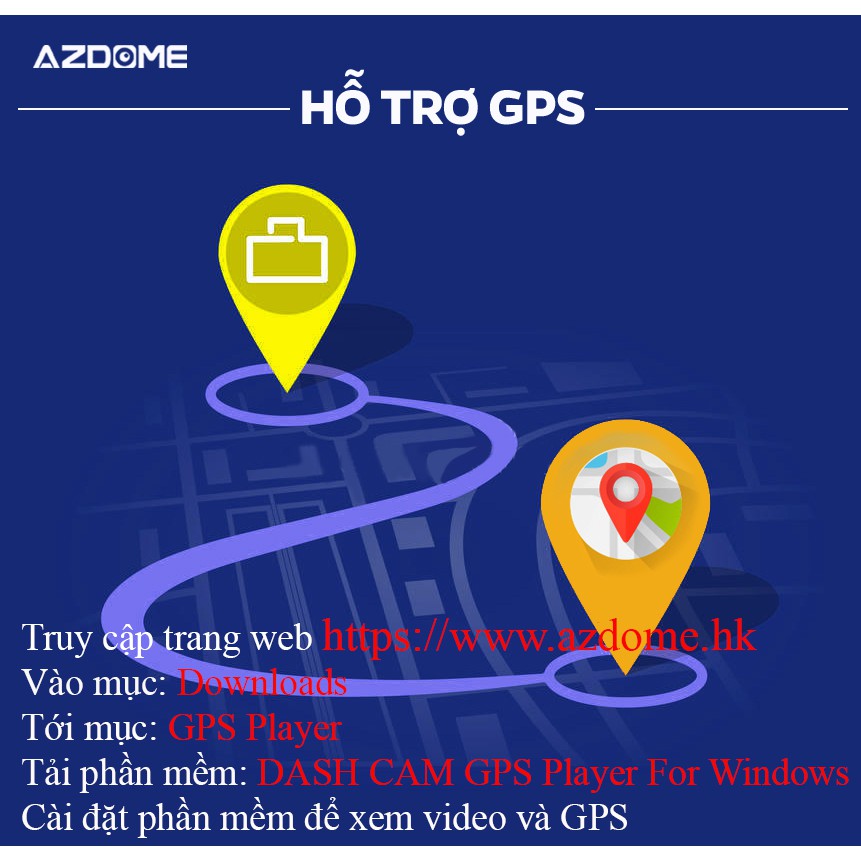 camera hành trình 4K, WIFI, GPS. AZDOME GS63H, TẶNG KÈM THẺ NHỚ 16GB