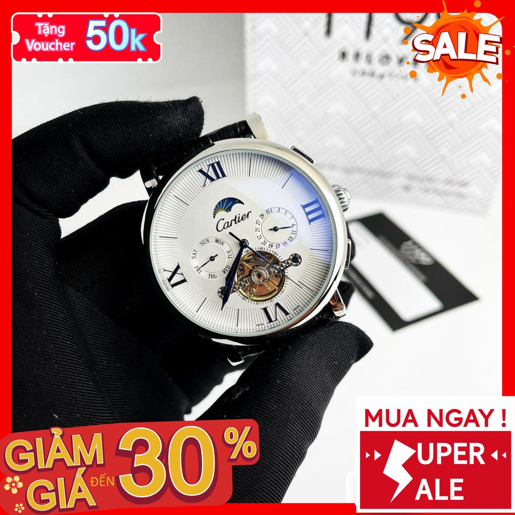 [QUÀ TẶNG]  Đồng hồ cơ - Đồng Hồ Dây Da Nam Handmade Thép Không Gỉ Chống Nước Chống Xước 7100AY - 1199 Watches