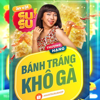 Bánh tráng lắc khô gà thượng hạng ăn là ghiền