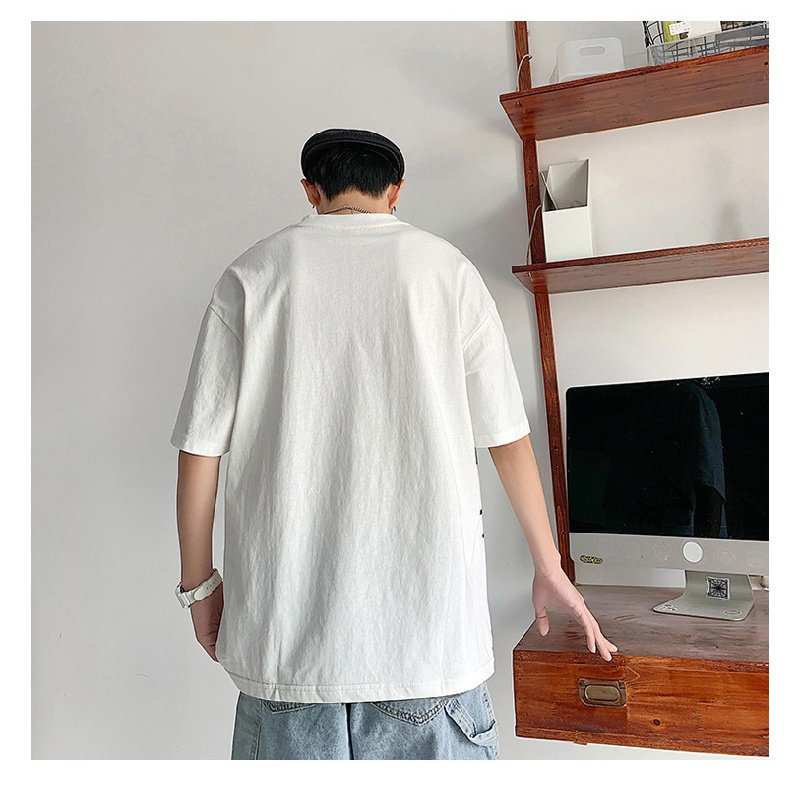 Áo Thun Tay Ngắn In Họa Tiết Hoạt Hình Phong Cách Hong Kong Thời Trang Mùa Hè Cho Nam