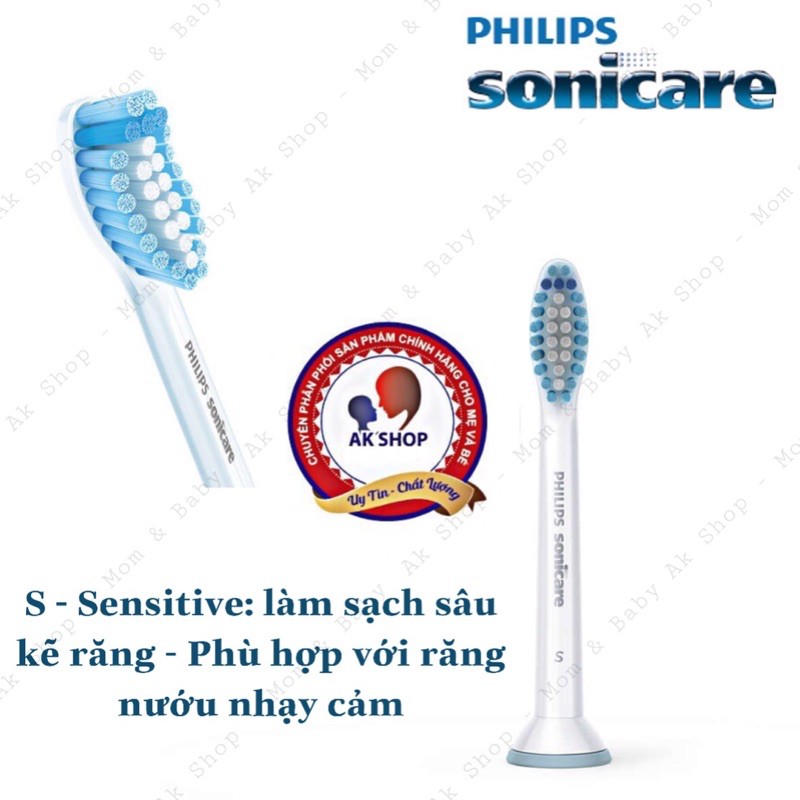 Đầu chải thay thế bàn chải điện Philips Sonicare C1 C2 G2 W C3 G3 Ư3 hàng chính hãng Mỹ