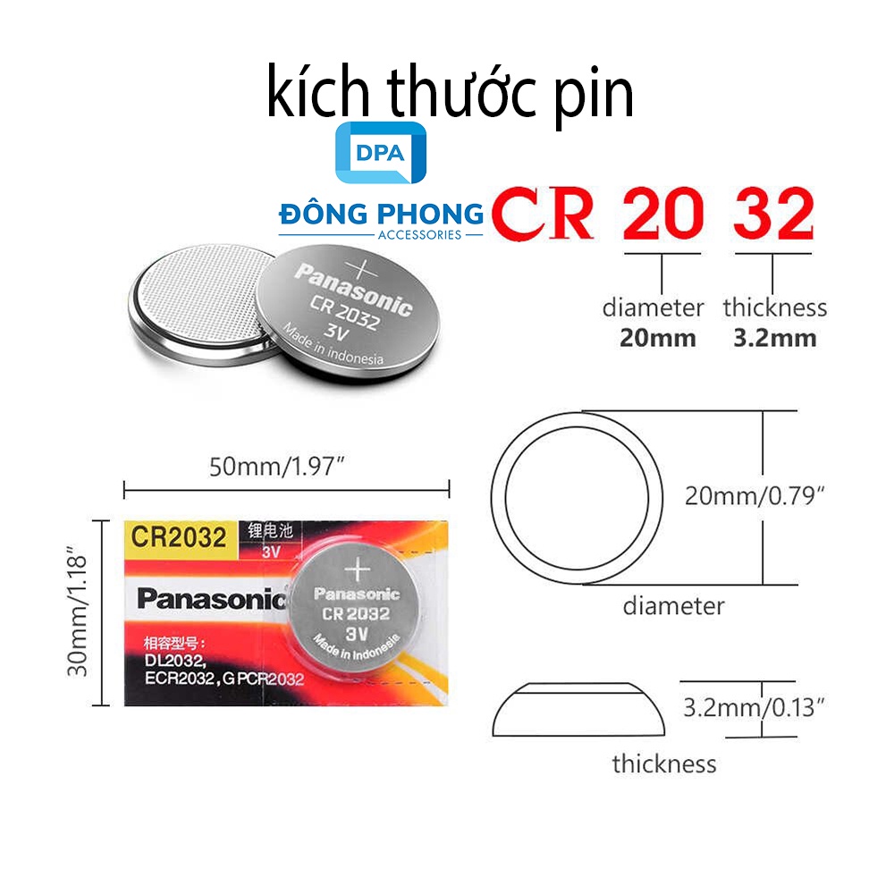 Pin Cmos Panasonic CR2016 / CR2025 / CR2032 Lithium 3V Chính Hãng