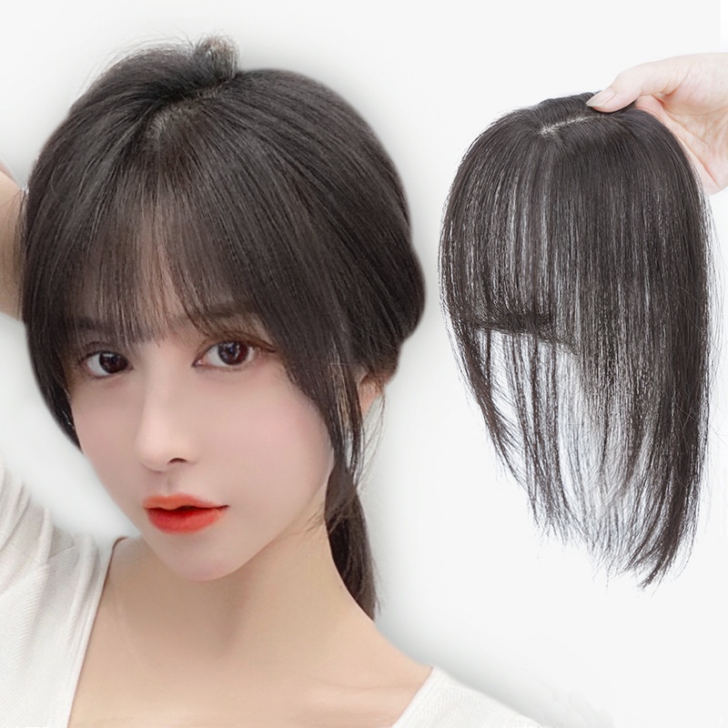 Tóc Mái Giả Nối Dài Mái Ngang Bằng Sợi Tổng Hợp Thời Trang Cho Nữ