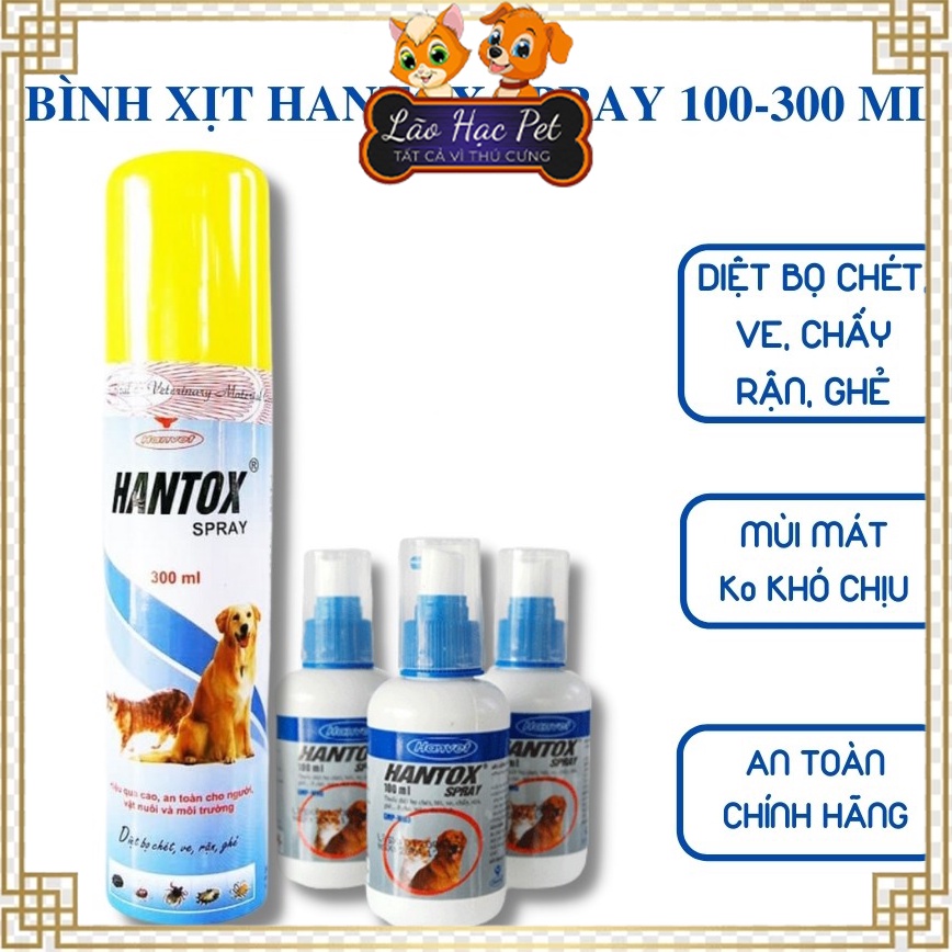 Hantox Spray - Hantox Xịt Ve Bọ Chét Chó Mèo 100ML