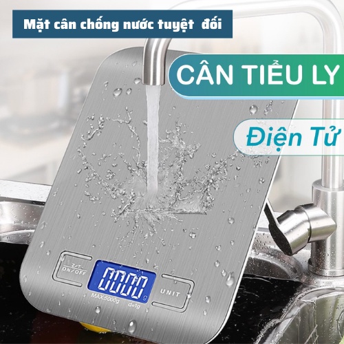 Cân nhà bếp tiểu ly điện tử mini làm bánh Chống nước N6 định lượng 1-10kg cao cấp độ chính xác cao nhỏ gọn tiện lợi