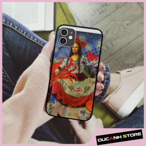 Ốp lưng iphone SAMSUNG hình monalisa  collage art aesthetic viền vuông  cho các dòng iPhone PAP20211121