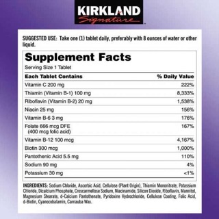 Vitamin B Complex 500 viên của Mỹ